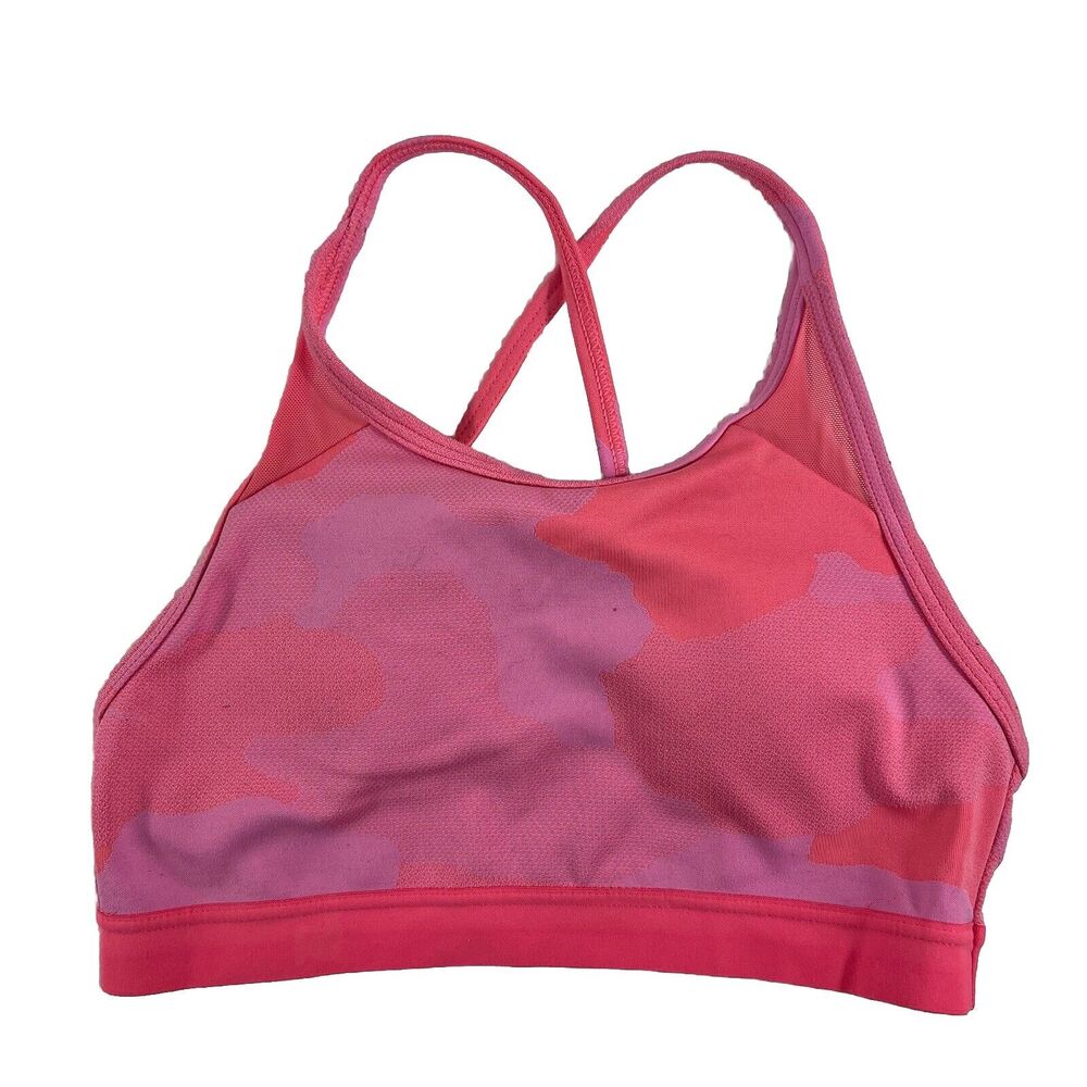 Aerie Small Sports Bra Pink Cross Strap Wire Free Wireless‎ Pullover Padded